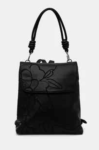 Desigual plecak KELLER HAMPTON damski kolor czarny mały z aplikacją 24WAKP17 - Torebki damskie - miniaturka - grafika 1