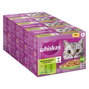 Pakiet Whiskas 1+ Adult, saszetki, 48 x 85 g - Pakiet mieszany w galarecie - Mokra karma dla kotów - miniaturka - grafika 1