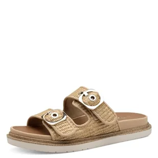 Tamaris Klapki damskie, wegańskie, płaskie, Tan, 42 EU - Klapki i japonki damskie - miniaturka - grafika 1