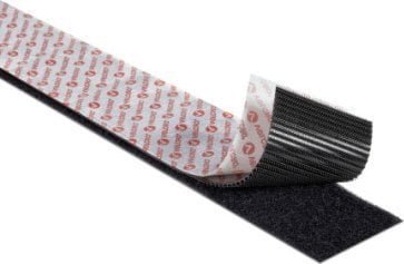 VELCRO z haczykiem i pętelką 50 mm x 2,5 m czarny