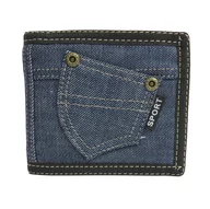 Portfele - Portfel Młodzieżowy Sportowy Jeans Granatowy Dh-312 - miniaturka - grafika 1