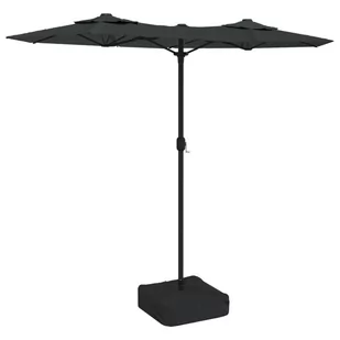 Parasol ogrodowy podwójny z LED, antracytowy, 316x240 cm Lumarko - Parasole ogrodowe - miniaturka - grafika 1