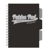 Zeszyty szkolne - Kołozeszyt Pukka Pad A5 Project Book Black & Grey czarny kratka - miniaturka - grafika 1