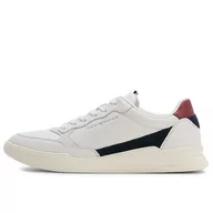 Buty sportowe męskie - Buty Tommy Hilfiger Elevated Cupsole Leather FM0FM04490-AC0 - białe - miniaturka - grafika 1