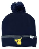 Bielizna nocna - CZAPKA ZIMOWA POKEMON PIKACHU Z POMPONEM GRANATOWA - miniaturka - grafika 1