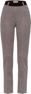 Raphaela by Brax Damskie spodnie Lillyth Thermo Doppio Diagonal Jersey, szarobrązowy/szary, 32W / 30L - Spodnie damskie - miniaturka - grafika 1