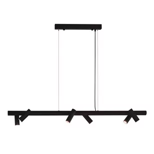 Wisząca lampa nad wyspę Yabu 5067 Shilo reflektory regulowana tuba punktowa czarna - Lampy sufitowe - miniaturka - grafika 1