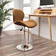 Krzesła - vidaXL Obrotowe krzesło stołowe brązowe obite aksamitem 334876 - miniaturka - grafika 1