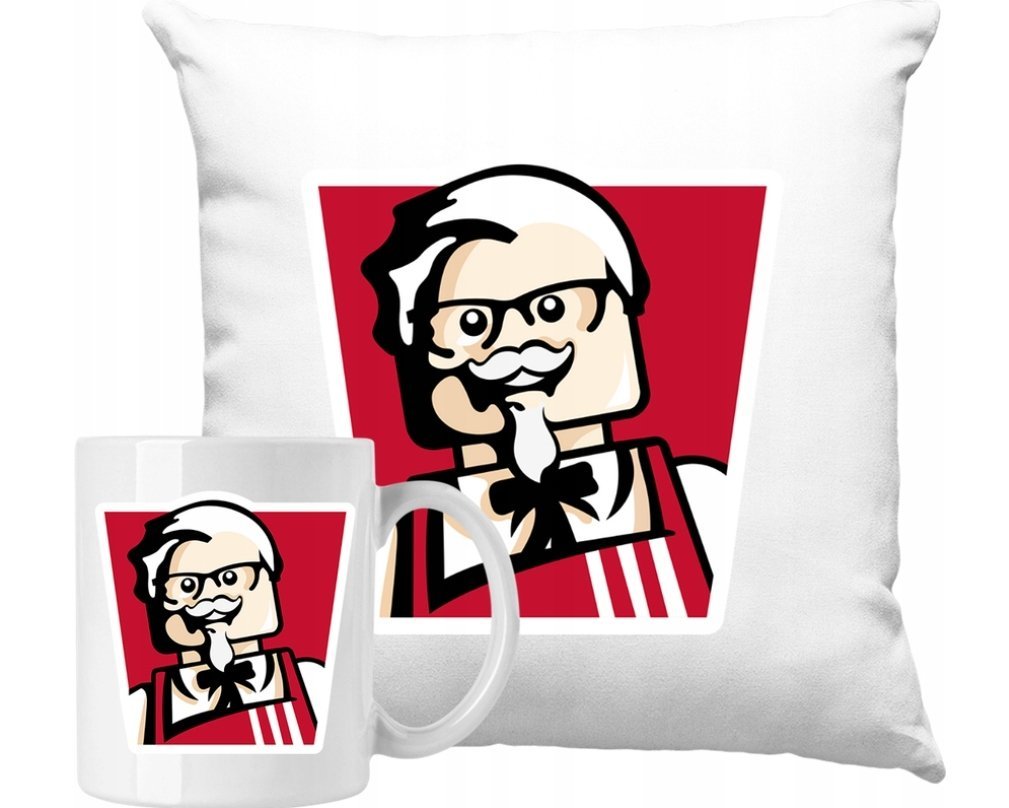 ZESTAW PODUSZKA + KUBEK KFC Logo Pomysł Na Prezent