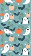 Podkładki pod mysz - PODKŁADKA POD MYSZ Nadruk 22x18 cm Halloween Dynie Duchy Ozdoba Prezent - miniaturka - grafika 1