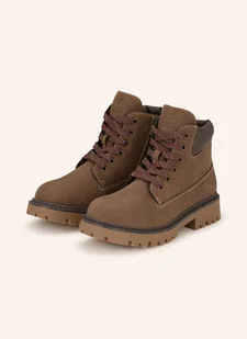 Tommy Hilfiger Botki Sznurowane braun - Botki damskie - miniaturka - grafika 1