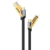 Kable USB - Kabel USB-C/USB - USB-C/Lightning VEN-DENS 65W 1.2 m Czarny - miniaturka - grafika 1