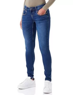 Spodnie damskie - ONLY Onlcoral Low Zip Pockets Skin DNM EXT dżinsy damskie, niebieski (Dark Blue Denim), 32W / 34L - grafika 1