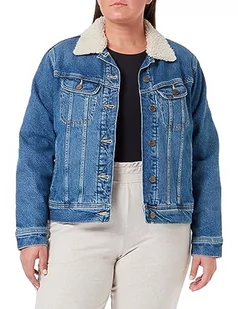 Lee Damska kurtka Sherpa Rider JKT Denim, IN THE THRILL, S - Kurtki damskie - miniaturka - grafika 1