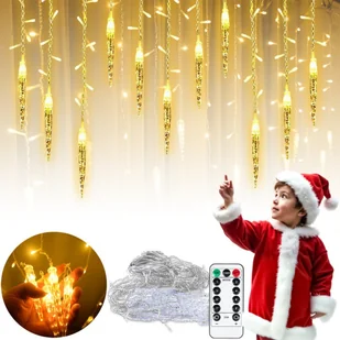 Lampki choinkowe Heckermann Lampki świąteczne sople Heckermann UPL-S10 Warm - Oświetlenie świąteczne - miniaturka - grafika 1