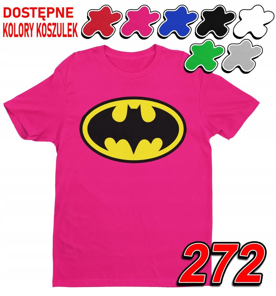 Dziecięca Koszulka T-Shirt Z Nadrukiem Avengers Batman Dc -S 122-128