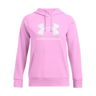 Damska Bluza UNDER ARMOUR UA RIVAL FLEECE BIG LOGO HDY 1379501-638 – Różowy - Bluzy damskie - miniaturka - grafika 1
