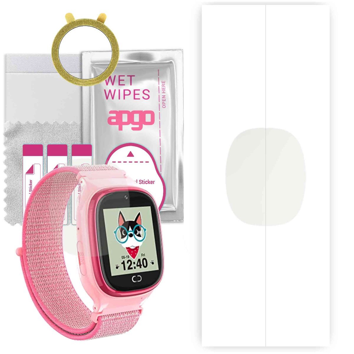 1x Folia hydrożelowa MATOWA do Pthtechus MG-S17-PINK - apgo Smartwatch Hydrogel MATTE Protection Ochrona na ekran smartwatcha