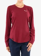 Bluzy sportowe damskie - Bluza wspinaczkowa damska Salewa Lavaredo Hemp L/S Tee - syrah - miniaturka - grafika 1