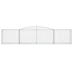 Kosze gabionowe, 9 szt, 400x50x80/100 cm, galwanizowane żelazo - Ogrodzenia - miniaturka - grafika 5