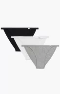 Majtki damskie - 3-pack figi damskie tanga 3CLP-006-CZA/BIA/SZMJ, Kolor czarno-biało-szary, Rozmiar S, ATLANTIC - Primodo.com - miniaturka - grafika 1