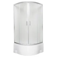 Kabiny prysznicowe - Kerra Malibu GL 80 Zakrzywiona kabina prysznicowa z głębokim brodzikiem i zakrzywionym tyłem - miniaturka - grafika 1