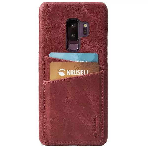 Krusell Etui Sunne 2 Card Cover Galaxy S9 Plus, czerwone 7394090612681