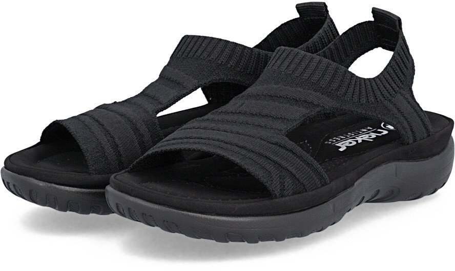 Rieker Sandals Sandały sportowe damskie 64850-00 czarne 37
