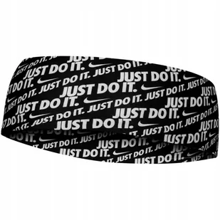 Opaska na głowę Nike Dri-Fit Fury czarno-biała N1003619010OS - Ozdoby do włosów - miniaturka - grafika 1