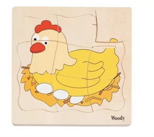 WOODY Puzzle warstwowe życie kurki WD90073 - Układanki dla dzieci - miniaturka - grafika 1
