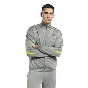 Reebok Vector Dzianinowy top dresowy, zielony (Harmony Green/Kwasowy Yellow), S, Zielona harmoniczna/kwasowa żółta, S - Koszulki i topy damskie - miniaturka - grafika 1