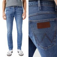 Spodnie męskie - Wrangler BRYSON SKINNY Guardian SPODNIE JEANSOWE RURKI BLUE DżINS W29 L32 - miniaturka - grafika 1