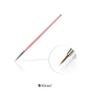 SILCARE Pędzelek Do Zdobień Naturalne Włosie 4mm - Akcesoria do paznokci - miniaturka - grafika 1