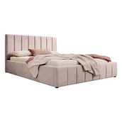 Łóżka - Łóżko 180x200 z pojemnikiem SFG0116 / beżowy welur #03 - miniaturka - grafika 1