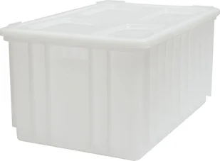 Artech Pojemnik magazynowy z pokrywą, wym. 60x40cm, kolor, atest na kontakt z żywnością biały - Pojemniki przemysłowe - miniaturka - grafika 1