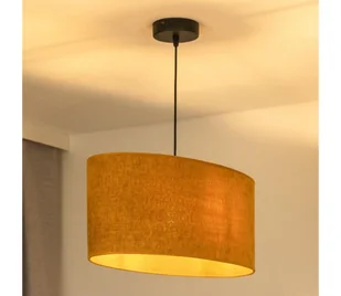 Duolla - Żyrandol na lince OVAL 1xE27/15W/230V brązowy - Lampy sufitowe - miniaturka - grafika 1