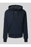Bluzy męskie - Bluza rozpinana z kapturem i kieszenią kangurką - Superdry - miniaturka - grafika 1