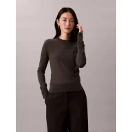 Swetry damskie - Calvin Klein Sweter Regular Fit z dodatkiem wełny - miniaturka - grafika 1