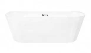 Corsan Wanna przyścienna MONO 150x75 z wykończeniem chrom E-029M - Wanny - miniaturka - grafika 1