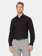 Koszule męskie - Calvin Klein Koszula Poplin Stretch Regular Shirt K10K109509 Czarny Slim Fit - miniaturka - grafika 1