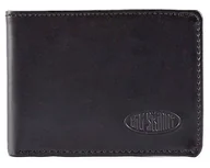 Portfele - Big Skinny męski kompaktowy sportowy skórzany dwustronny wąski portfel, mieści do 20 kart, czarny - miniaturka - grafika 1