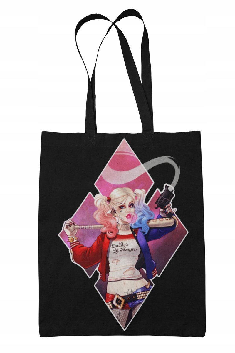 Torba Shopper-Materiał-Na Ramie-Harley Quinn-Joker