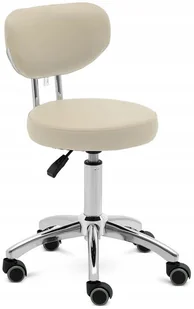 physa Krzesło kosmetyczne - 46 - 60 cm - 150 kg - ciemnobeżowe ASCONA DARK BEIGE - Krzesła i taborety kosmetyczne - miniaturka - grafika 1