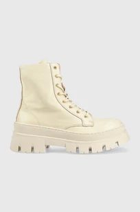 Steve Madden workery Frederique damskie kolor beżowy na platformie - Botki damskie - miniaturka - grafika 1