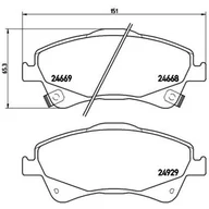 Klocki hamulcowe - Klocki hamulcowe - komplet BREMBO P 83 109X - miniaturka - grafika 1
