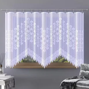 Firanka gotowa żakardowa Arizema A147 340x180 cm biała - 180 cm 340 cm - Firany - miniaturka - grafika 1