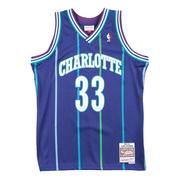 Koszykówka - Koszulka koszykarska Mitchell & Ness NBA Charlotte Hornets Alonzo Mourning Swingman fioletowa - S - miniaturka - grafika 1