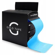 Akcesoria do rehabilitacji - Tejpy Taśmy Kinesiotaping Plastry Gold Tape 5Cmx5M Niebieskie - miniaturka - grafika 1
