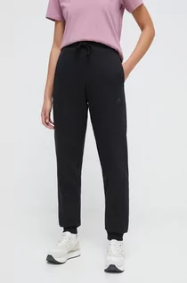 Spodnie damskie - adidas spodnie dresowe kolor czarny gładkie - grafika 1