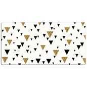 Podkładki na biurko - Podkład na biurko Złote i czarne geometryczne figury 120x60 cm - miniaturka - grafika 1